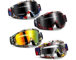 4 Pairs Dirt Bike Goggles Motorfiets Goggles Motocross Goggles Rijden Racing Atv Goggles Voor Mannen Vrouwen Power Sport Ski
