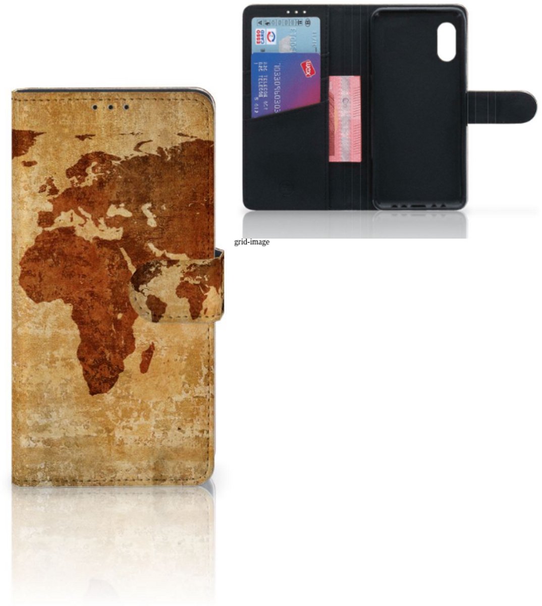 Samsung Xcover Pro Flip Cover Wereldkaart