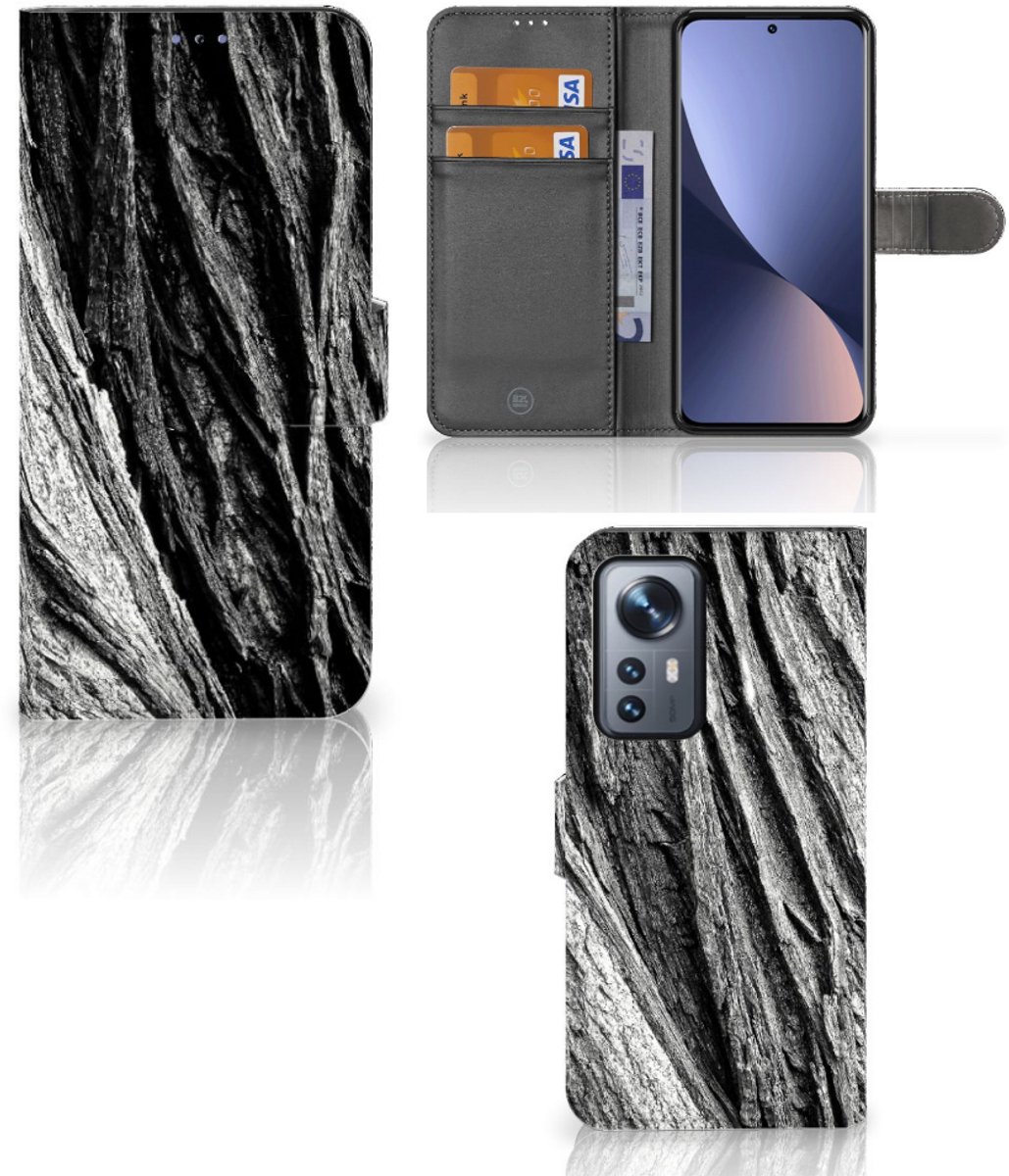 Book Style Case Xiaomi 12 Pro Boomschors Grijs