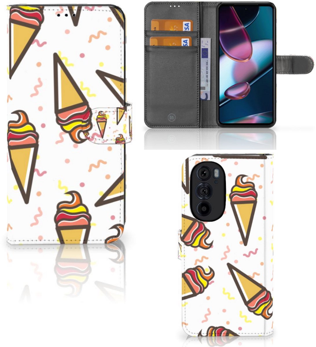 Motorola Edge 30 Pro Book Cover Icecream