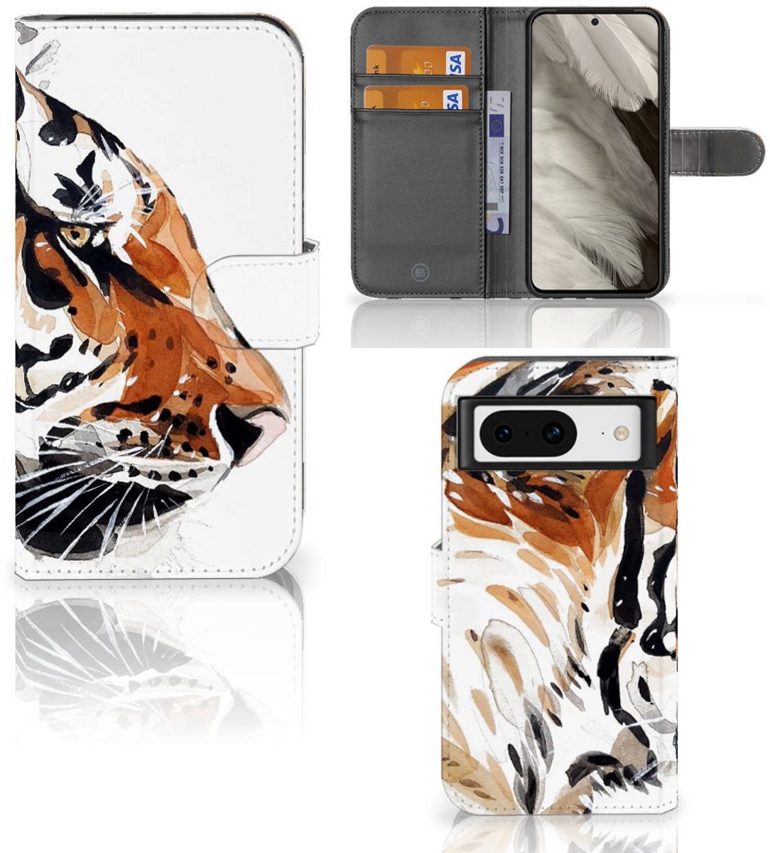 Hoesje Google Pixel 8 Watercolor Tiger
