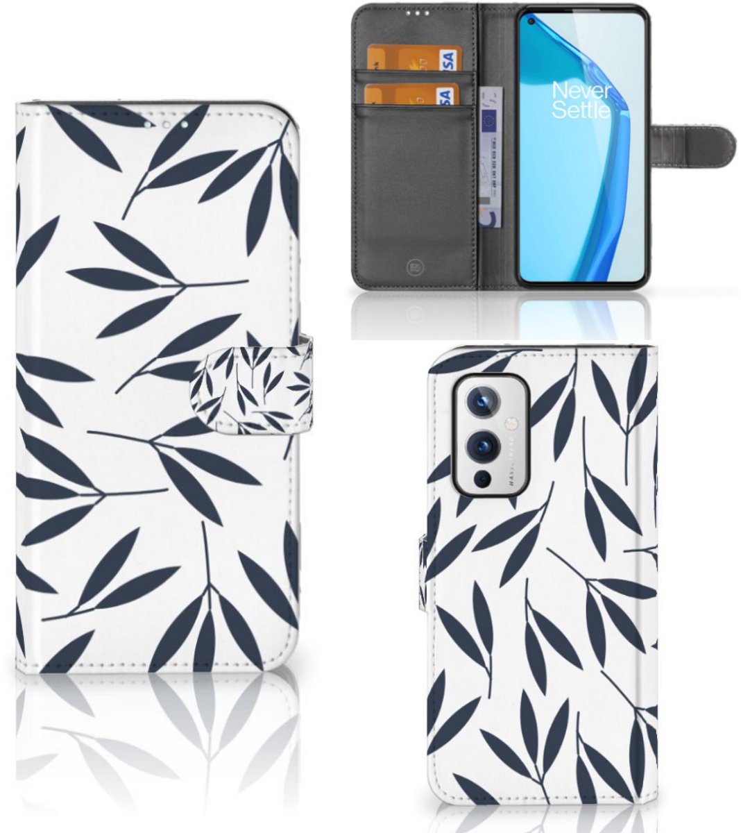 OnePlus 9 Hoesje Leaves Blue