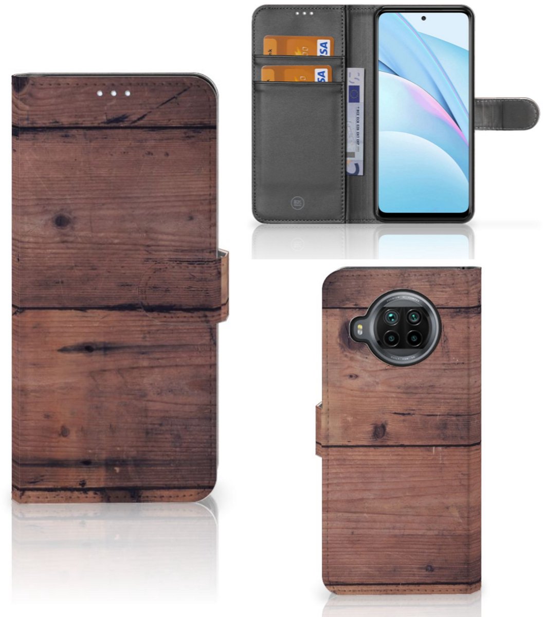 Xiaomi Mi 10T Lite Book Style Case Old Wood