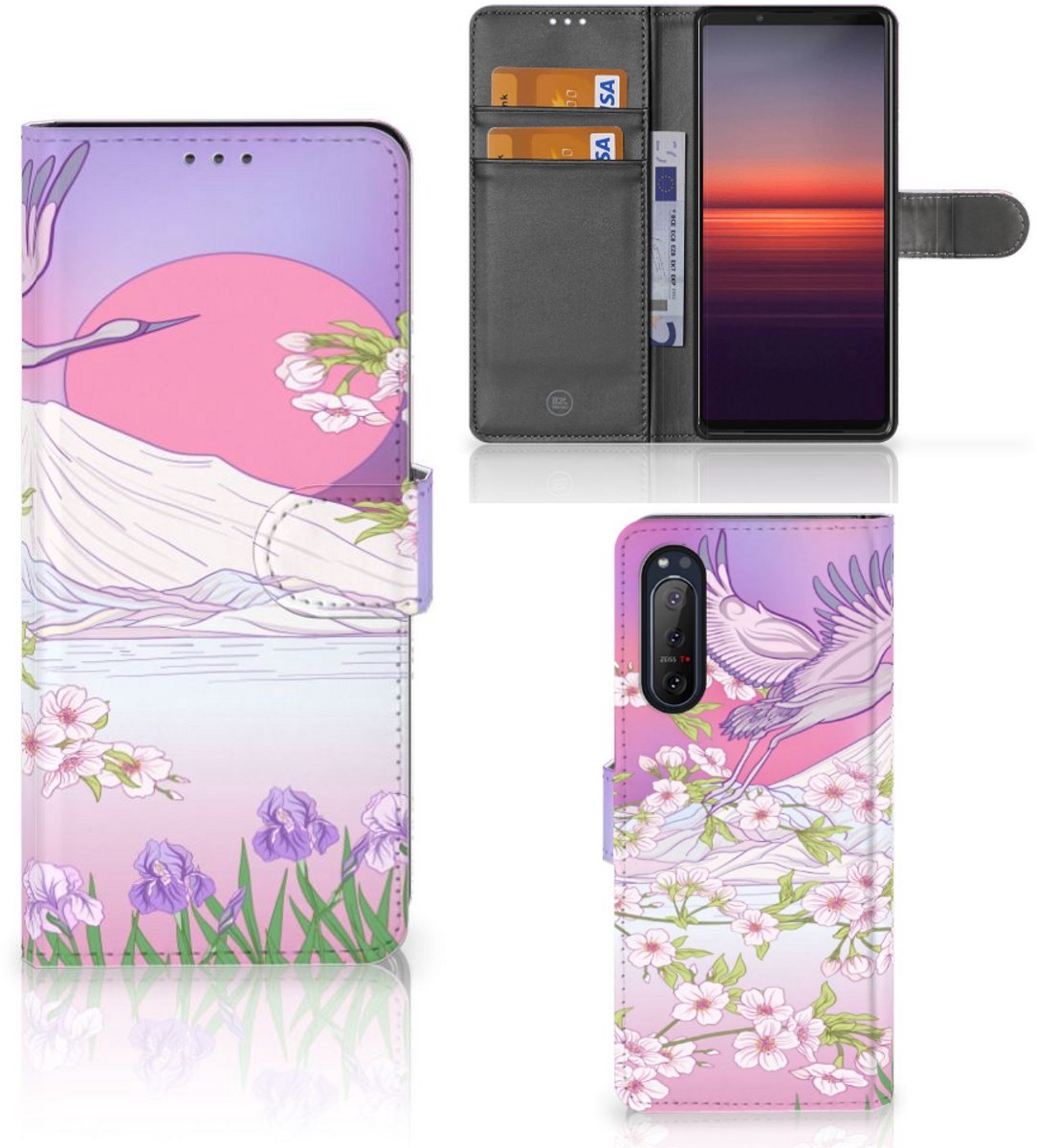 Sony Xperia 5II Telefoonhoesje met Pasjes Bird Flying
