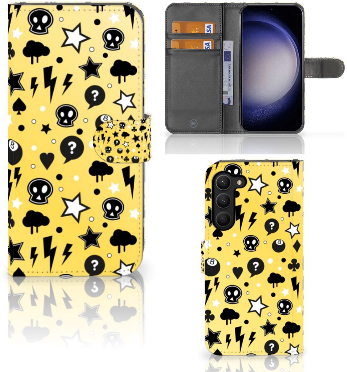 Telefoonhoesje met Naam Samsung Galaxy S23 Plus Punk Geel