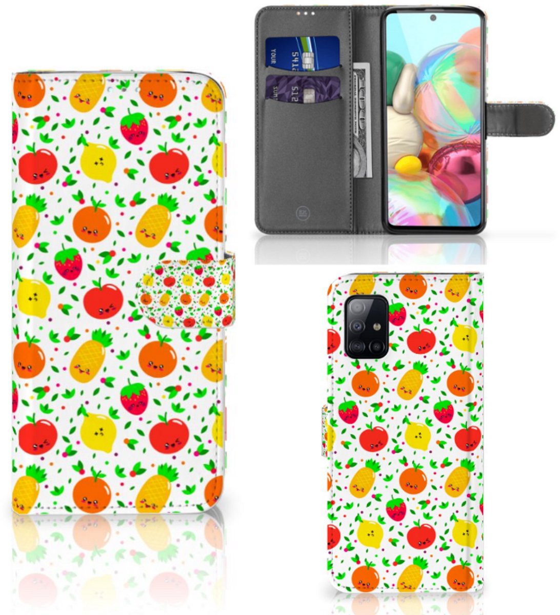 Samsung Galaxy A71 Book Cover Fruits