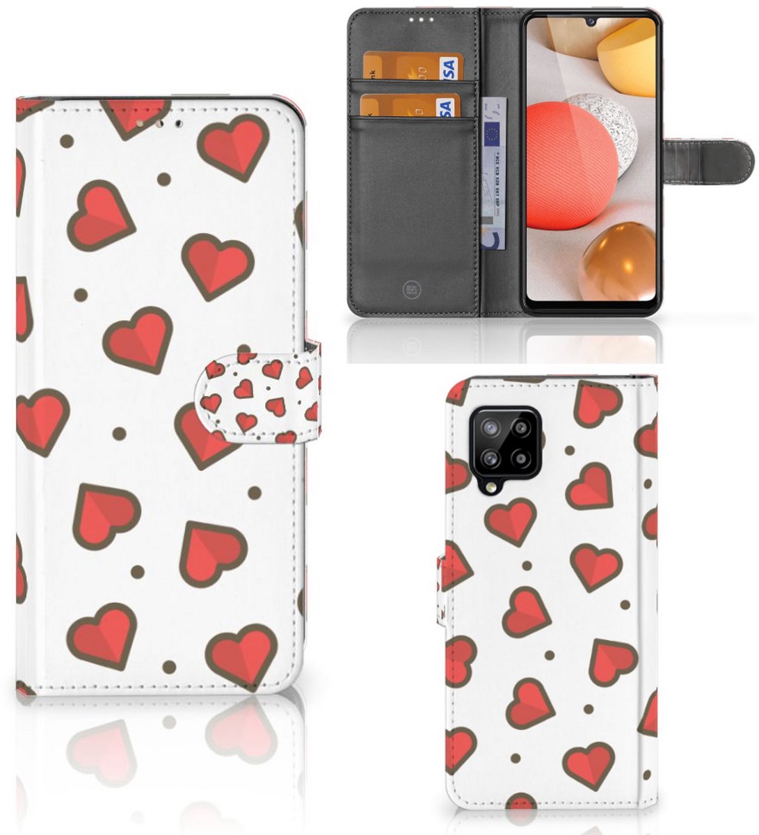 Samsung Galaxy A42 5G Telefoon Hoesje Hearts
