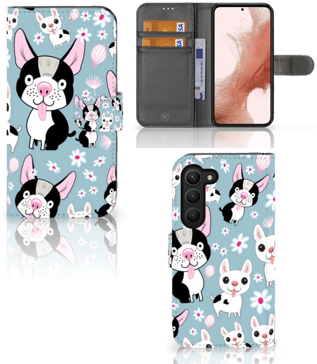Samsung Galaxy S23 Telefoonhoesje met Pasjes Hondjes