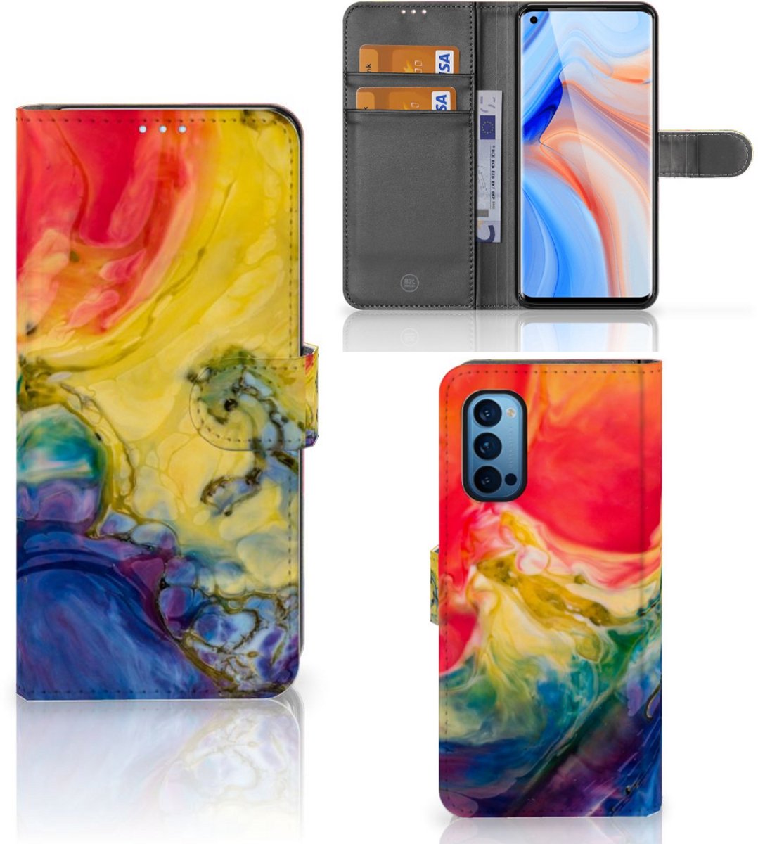 Hoesje OPPO Reno 4 Pro 5G Watercolor Dark