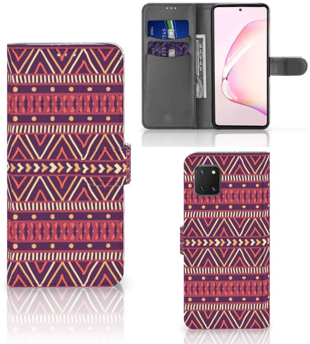Samsung Note 10 Lite Telefoon Hoesje Aztec Paars