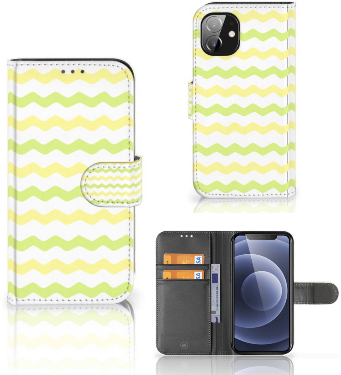 Apple iPhone 12 Mini Telefoon Hoesje Waves Yellow