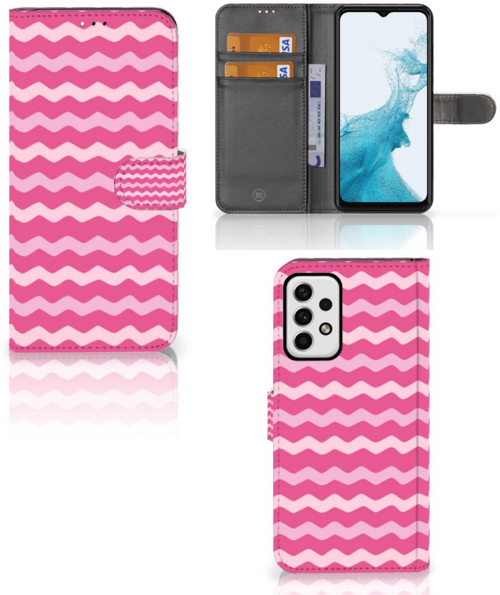 Samsung Galaxy A23 Telefoon Hoesje Waves Pink