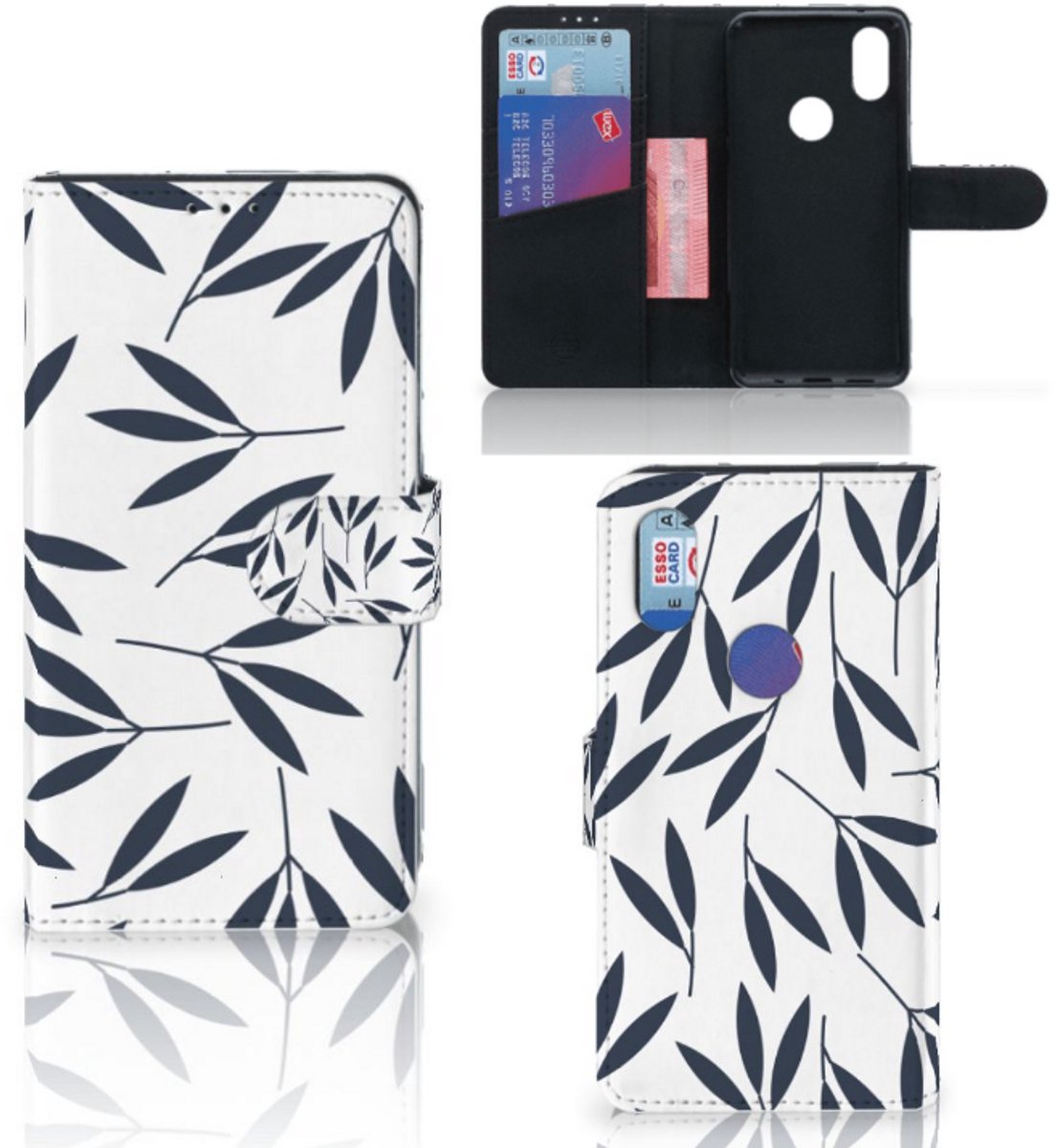 Xiaomi Mi Mix 2s Hoesje Leaves Blue