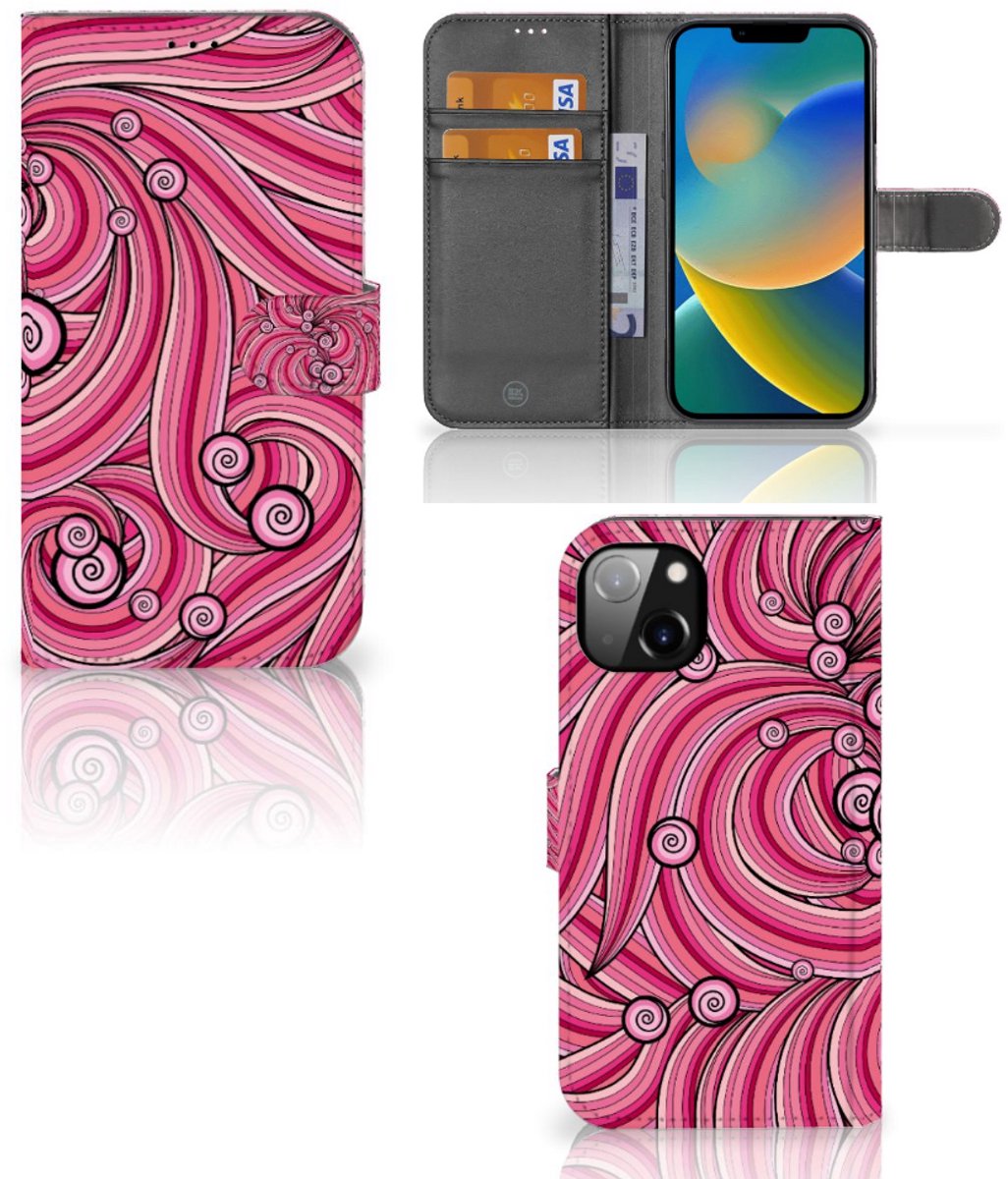 iPhone 14 Plus Hoesje Swirl Pink