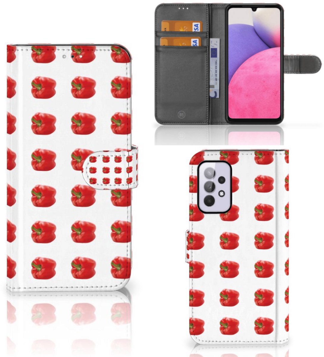 Book Case voor Samsung Galaxy A33 5G Book Cover Paprika Red