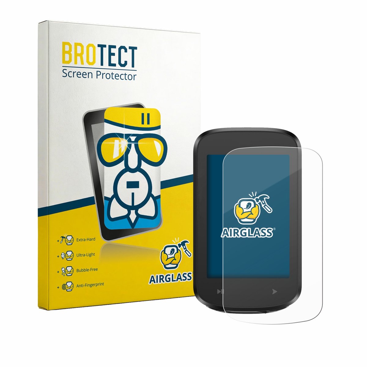 Screenprotector voor igpsport BSC100MAX Beschermglas transparant