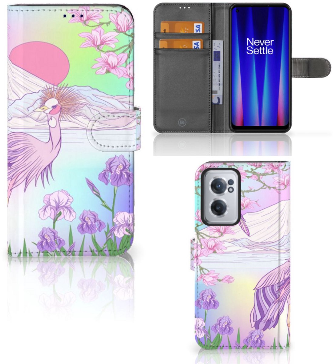 OnePlus Nord CE 2 Telefoonhoesje met Pasjes Bird
