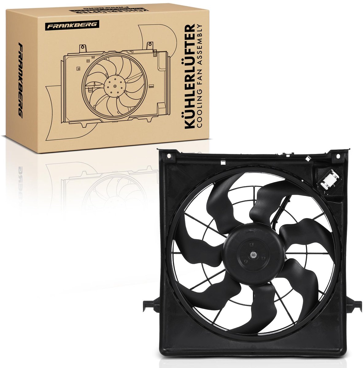 Frankberg 1x Motorradiator enkele ventilator