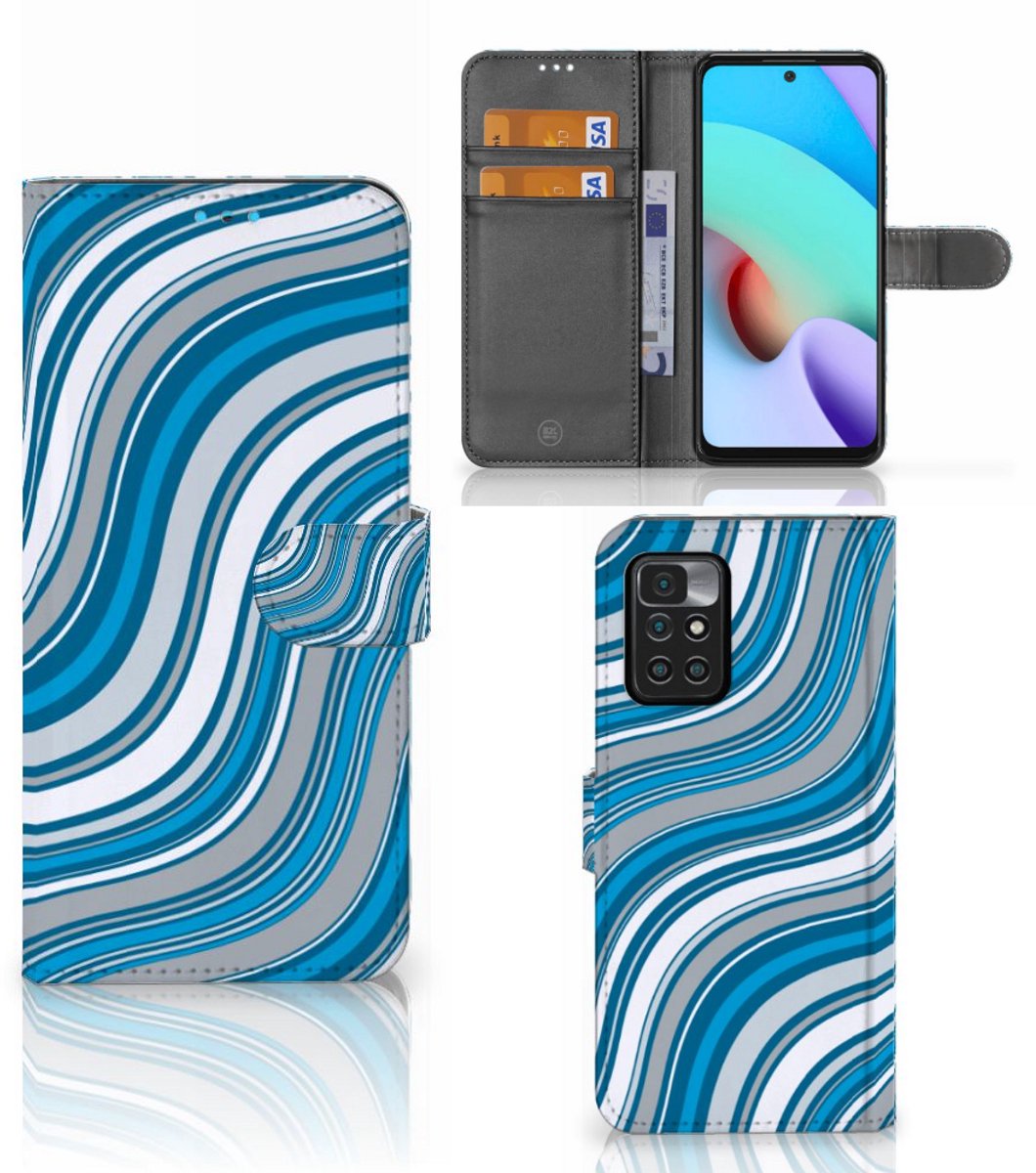 Xiaomi Redmi 10 Telefoon Hoesje Waves Blue