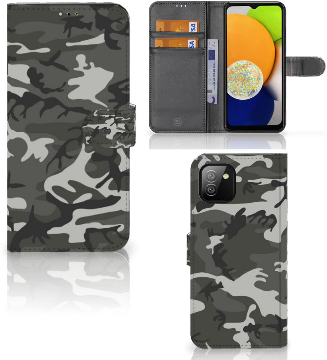 Samsung Galaxy A03 Telefoon Hoesje Army Light