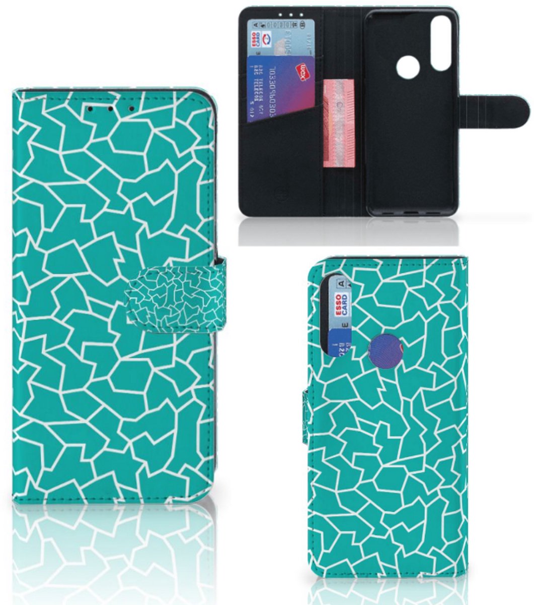 Alcatel 1S 2020 Hoesje Cracks Blue