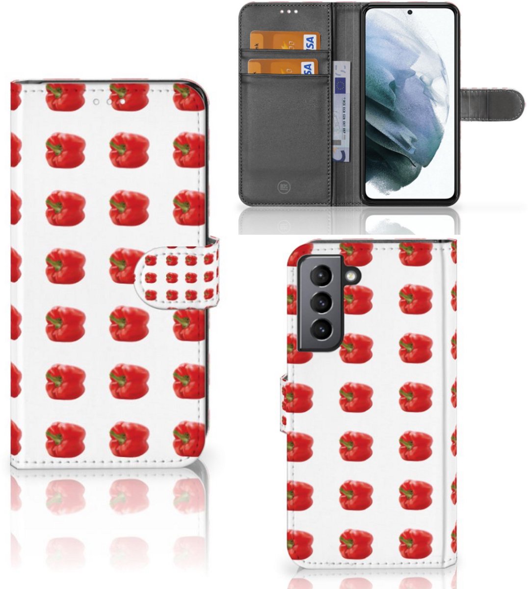 Samsung Galaxy S21 FE Book Cover Paprika Red