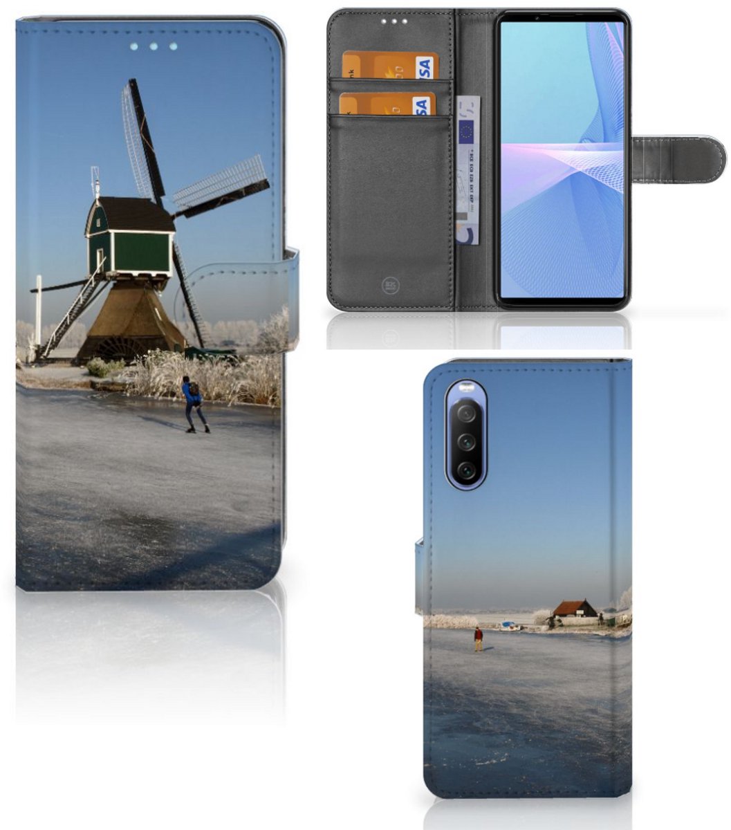 Sony Xperia 10 III Flip Cover Schaatsers