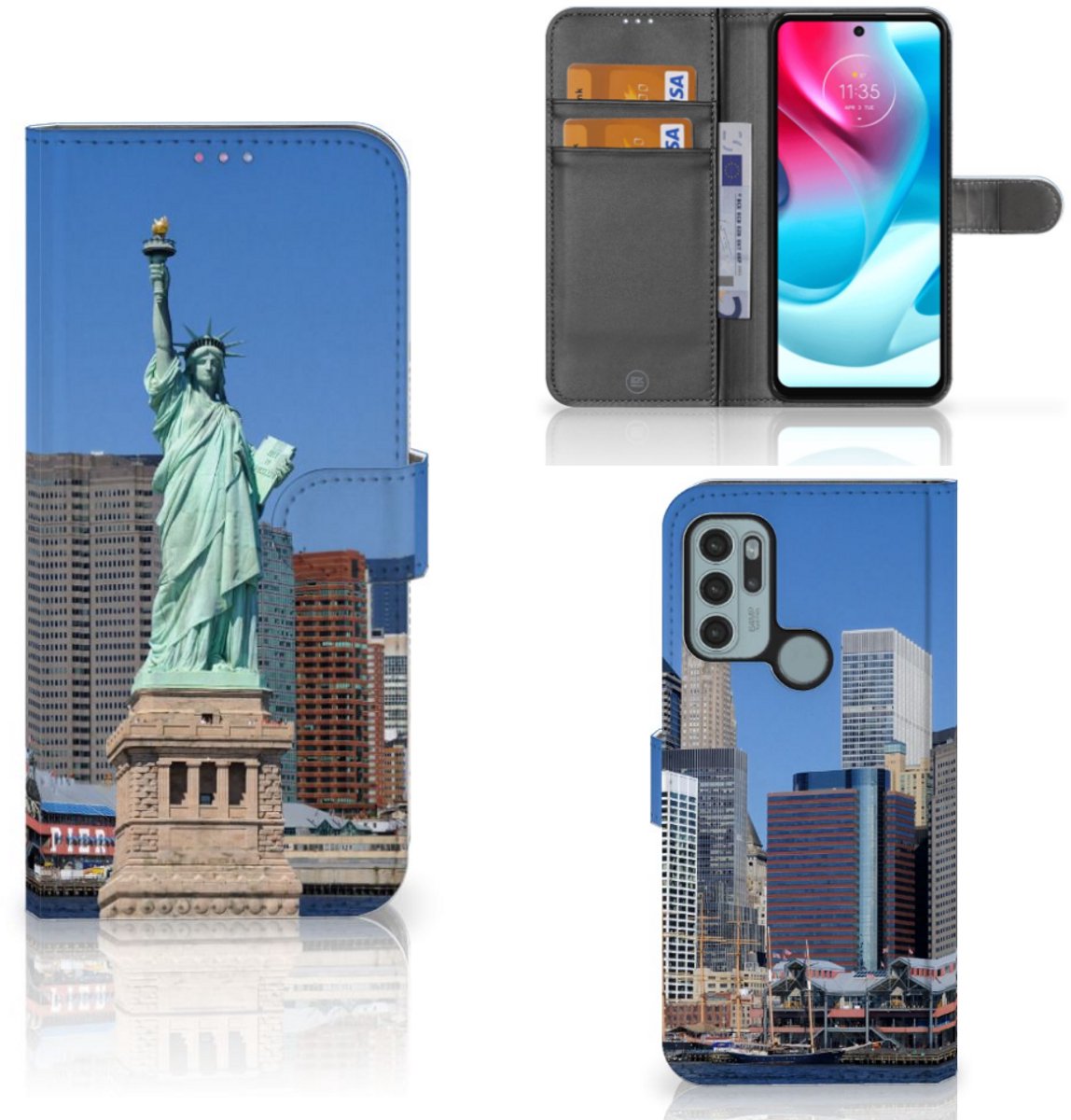 Motorola Moto G60s Flip Cover Vrijheidsbeeld