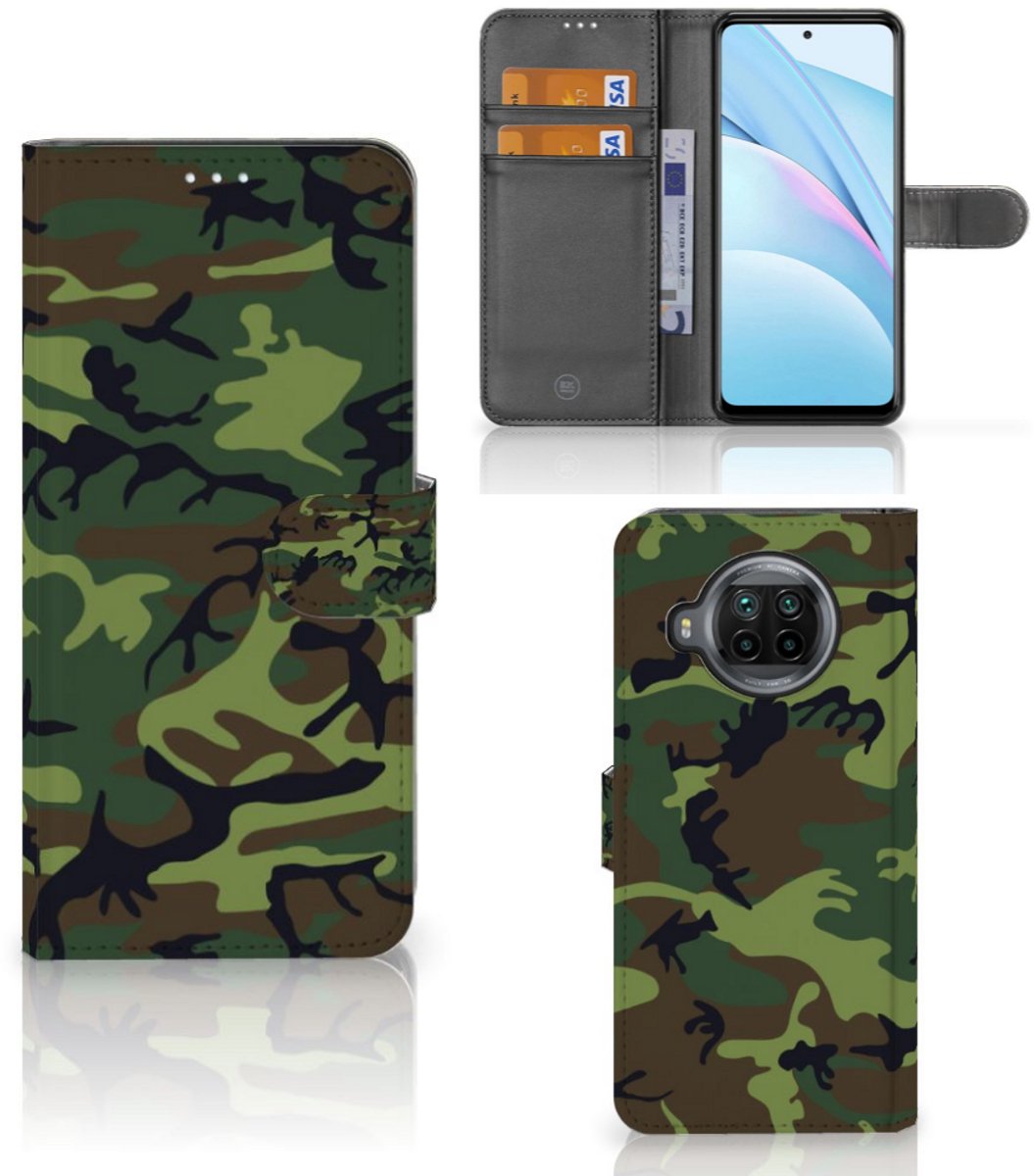 Xiaomi Mi 10T Lite Telefoon Hoesje Army Dark