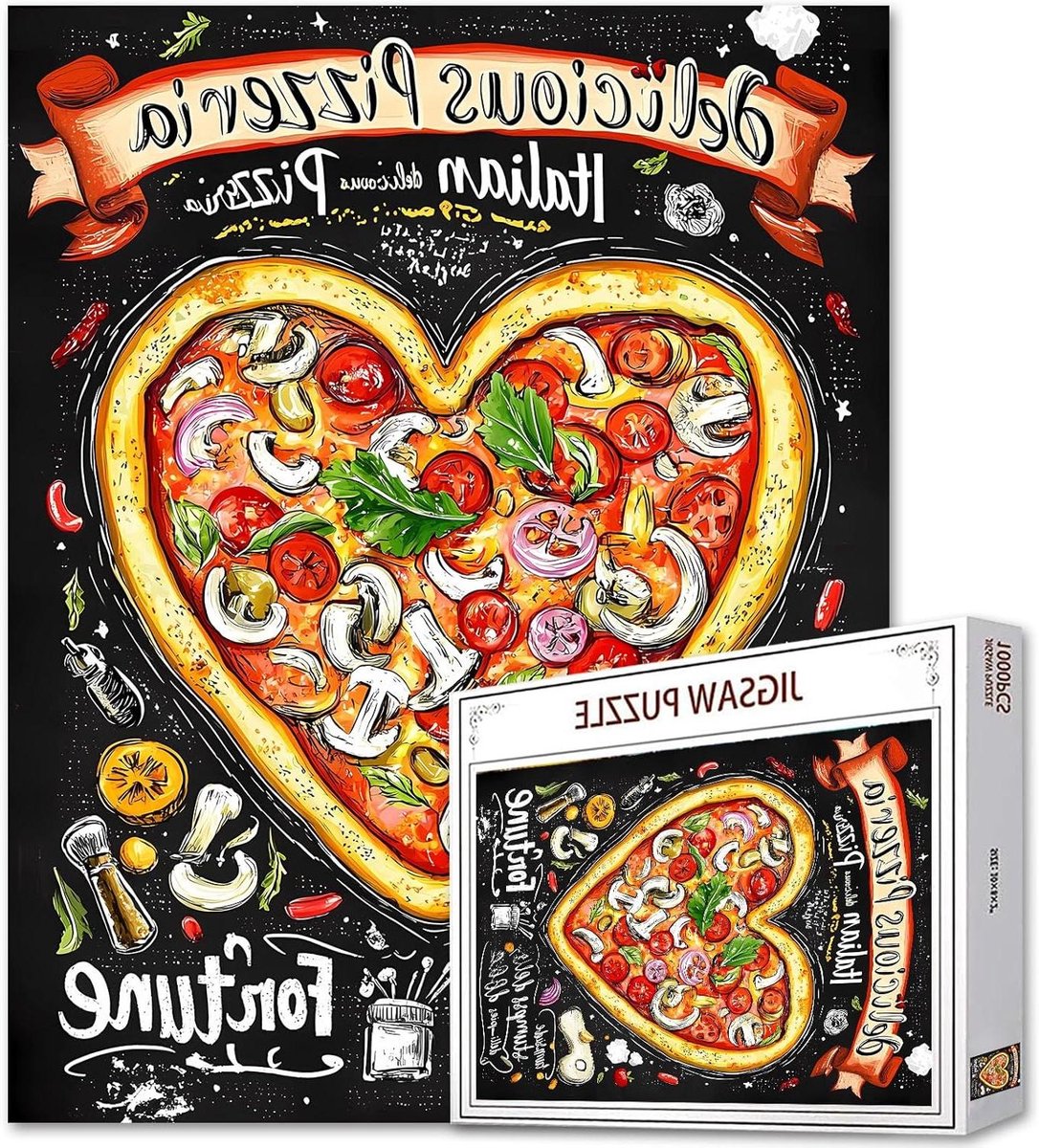 Voedsel Jigsaw Puzzels - Puzzel 1000 Stukjes - Ontspannen en Puzzelen - Perfect Passende Stukjes - 50 x 70 cm