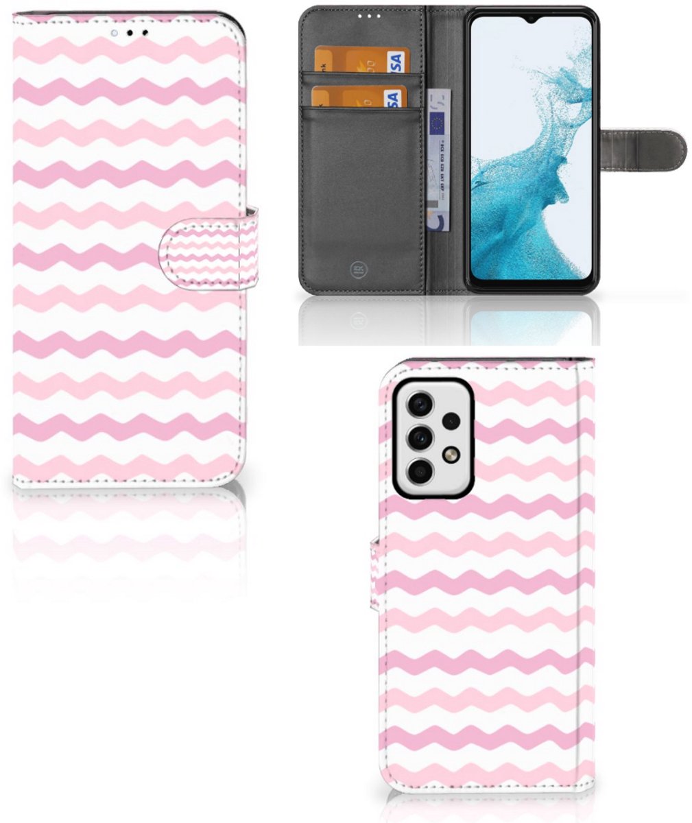 Samsung Galaxy A23 Telefoon Hoesje Waves Roze