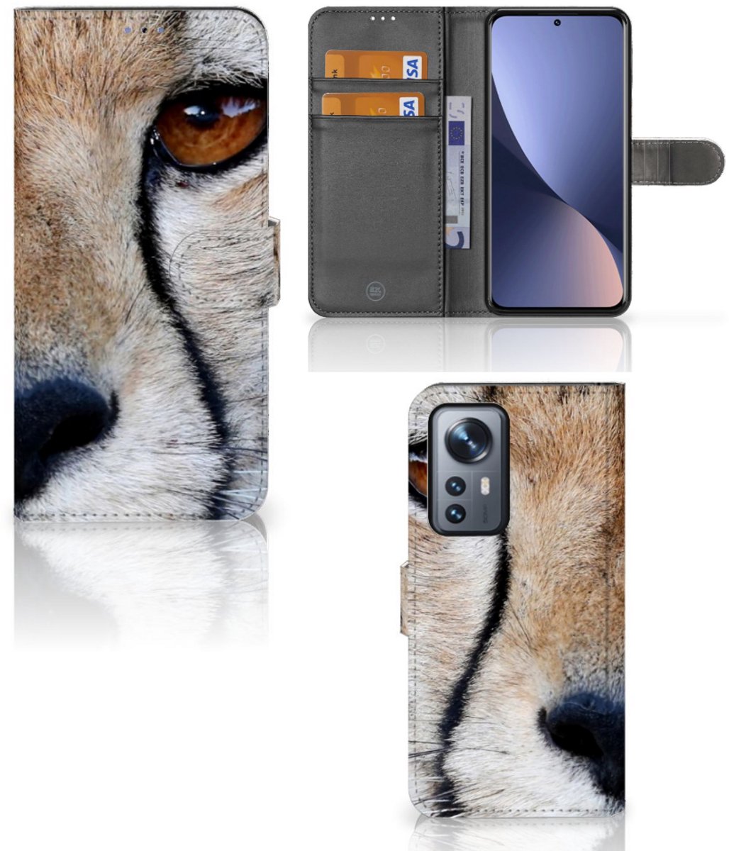 Xiaomi 12 Pro Telefoonhoesje met Pasjes Cheetah