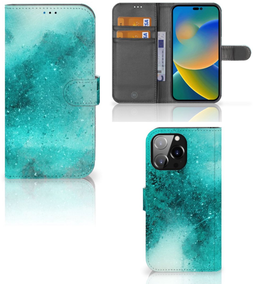 Hoesje iPhone 14 Pro Max Painting Blue