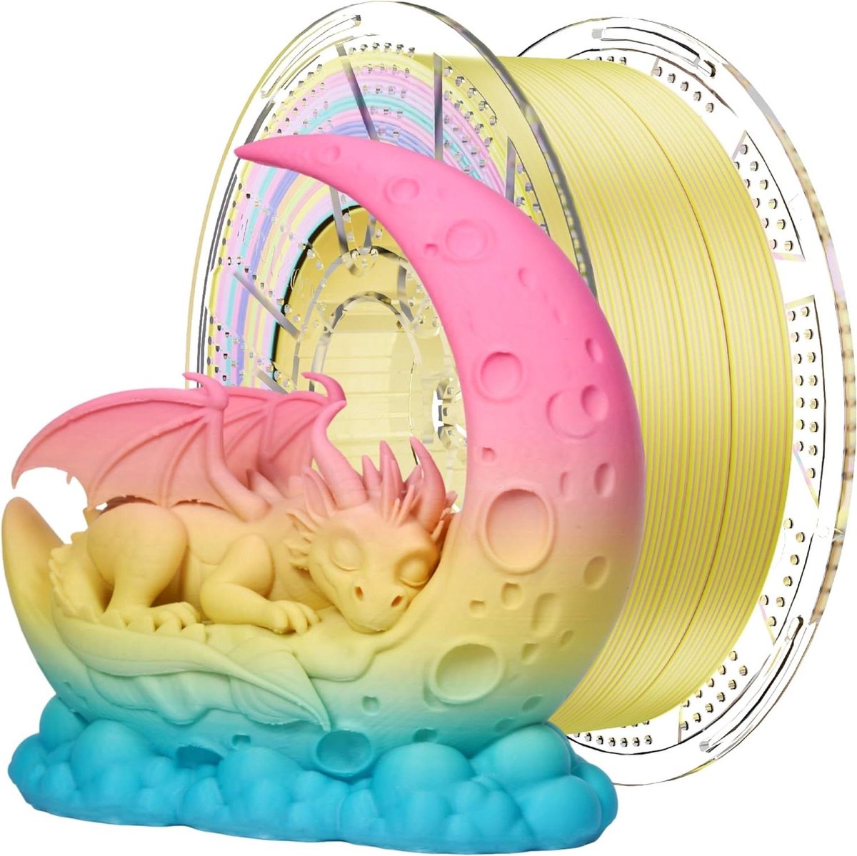 PLA Regenboog Filament - Matte PLA Draad - 3D Modellen Printen - Zachte Kleurverlopen - 1.75 mm 1 kg