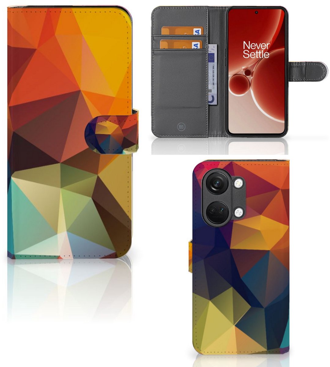 OnePlus Nord 3 Book Case Polygon Color