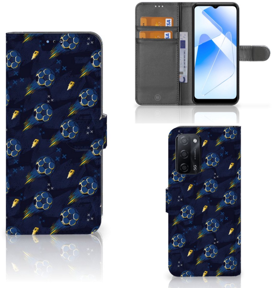 Telefoon Hoesje voor OPPO A16/A16s/A54s Voetbal
