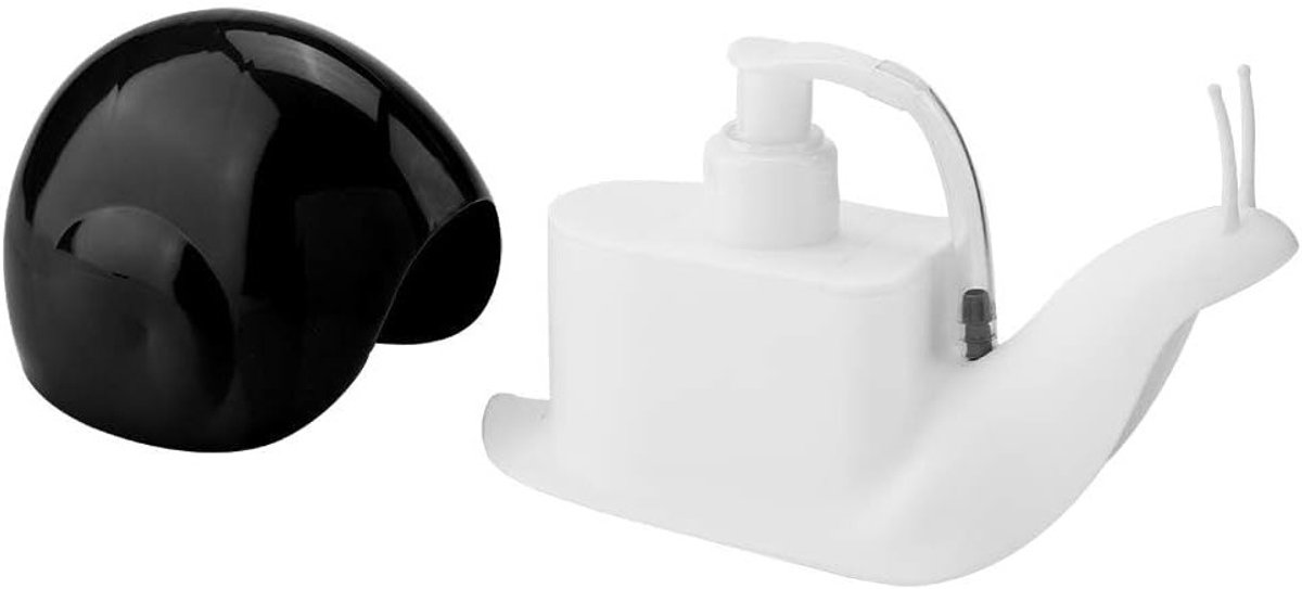 Zwarte Zeepdispenser in Slakkenvorm voor Badkamer en Keuken - Drukstijl Lotiondispenser voor Thuisgebruik, Accessoires voor Sanitair en Decoratie