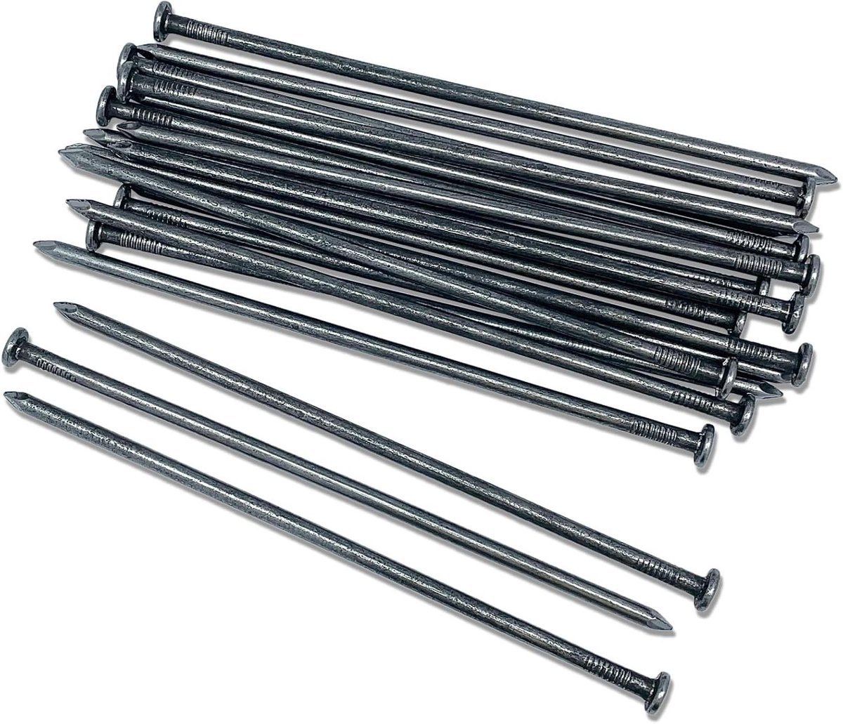 Metalen Verankeringsspikes - Landschapspalen Tuinpalen - Tuinontwerp Beveiligen - Puntig Uiteinde Eenvoudige Installatie - 80 stuks 25 cm - Zwart