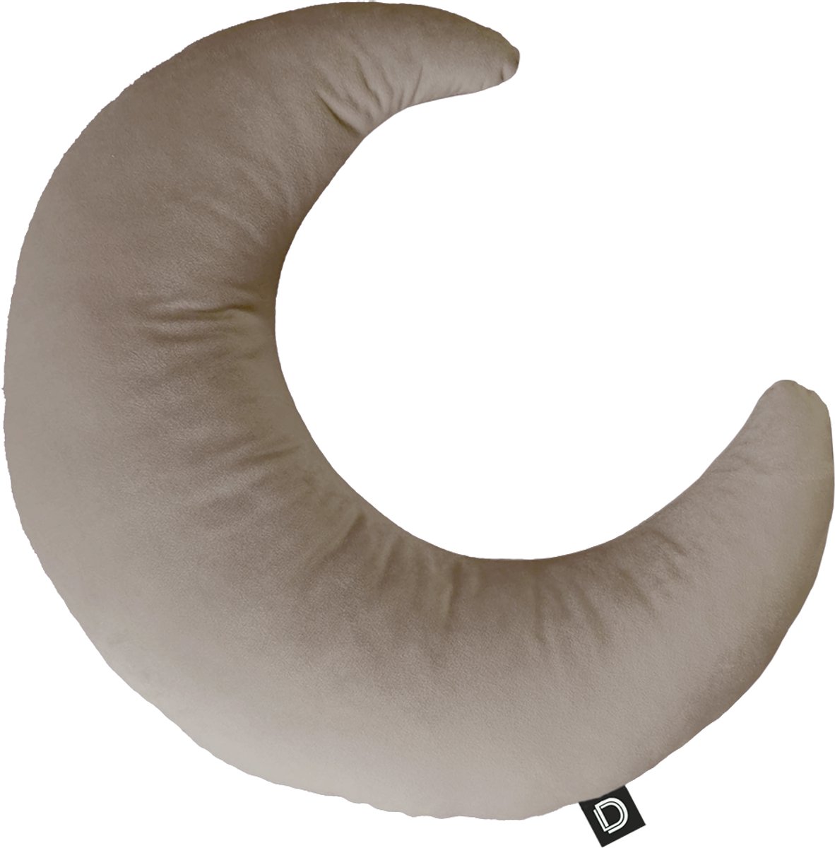 Decordruk Velvet Collectie - Sierkussen - Maanvorm - Piaskowy