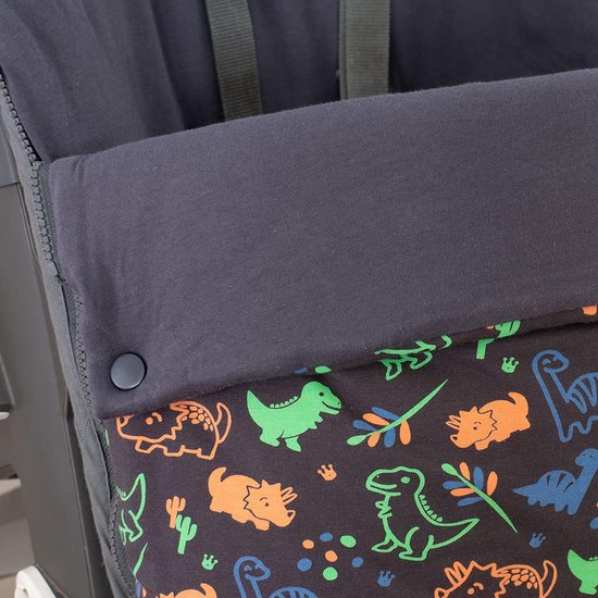 Kinderwagen Voetzak - Wandelwagenzak Babydeken - Comfortabele Wandelingen - Oeko-tex Gecertificeerd - 110 x 48 cm - Happy Dino — afbeelding 3