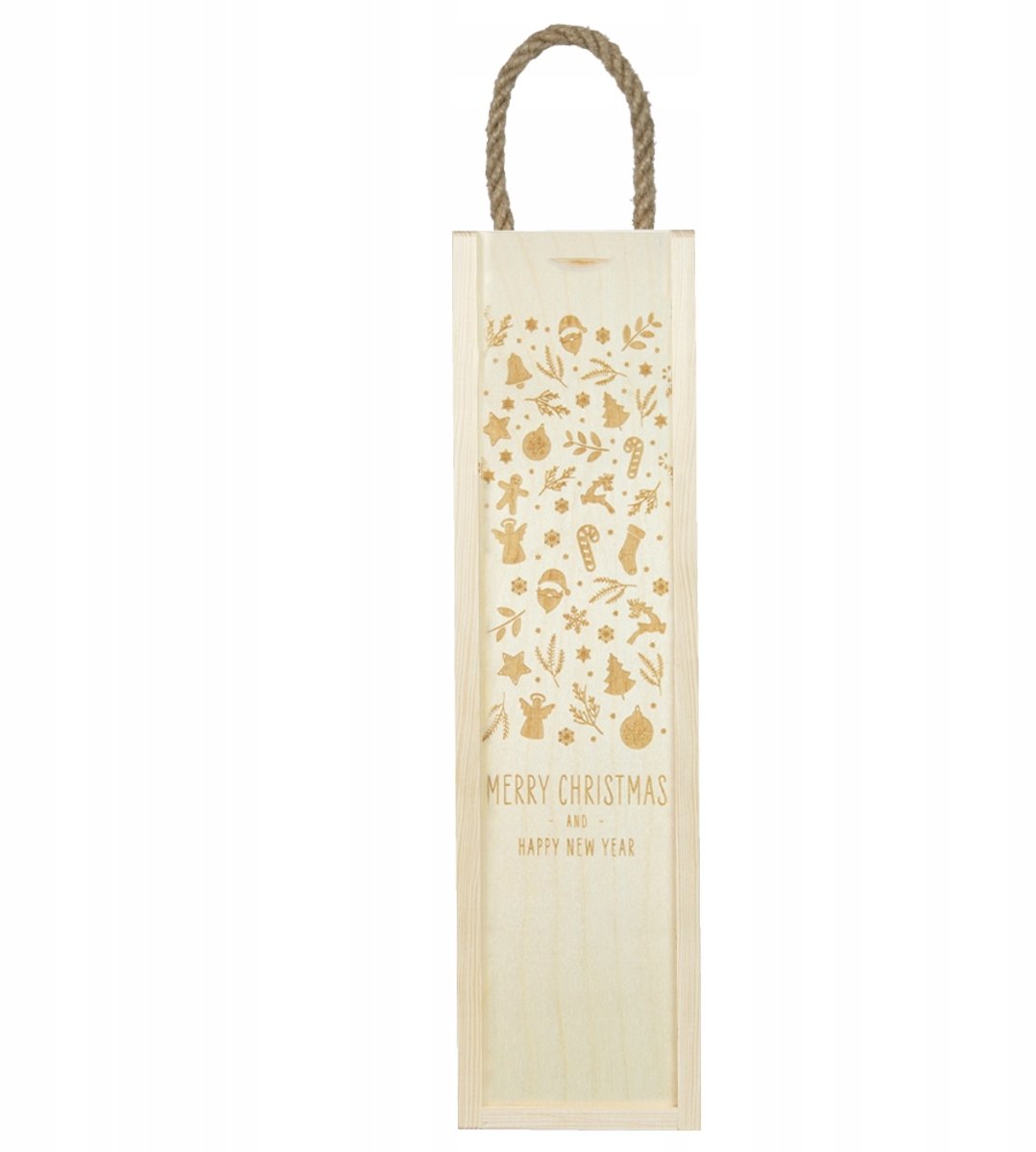 Bimberek - Houten Cadeauset - 500ml Butel - Mikołaj Opdruk