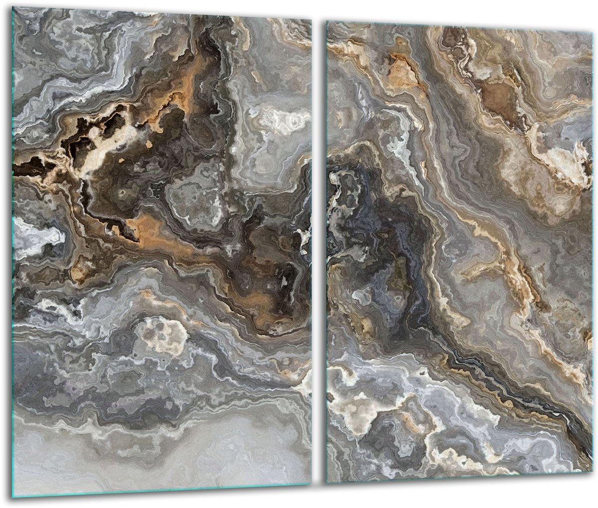 TMK ArtDeko - Snijplank - Marmer 2x30x52cm - Vaatwasserbestendig - Inductie