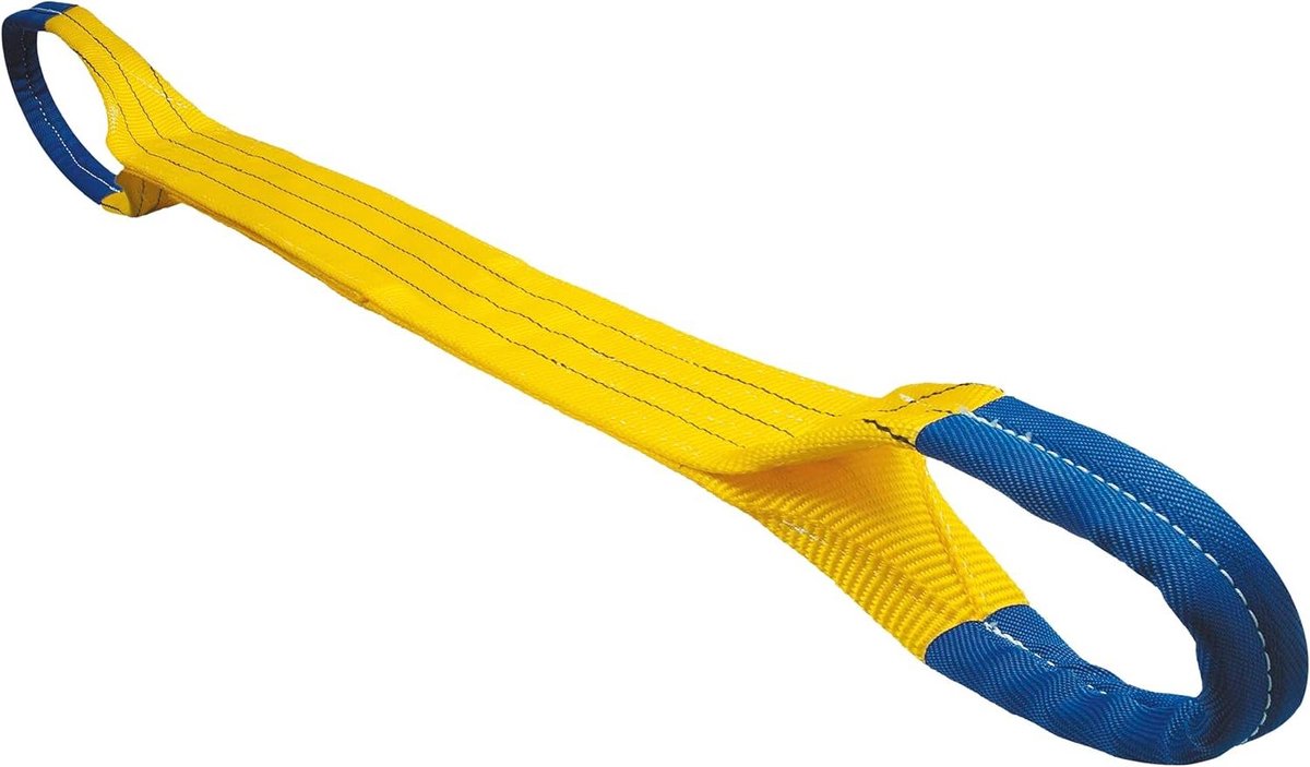 Lussen hefband - Hijslus hijsband - Zwaar tillen werkplaats - 2-laags polyester - 3000 kg 2 meter - Geel