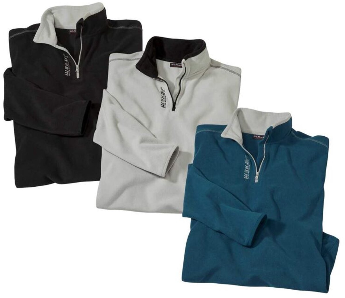 ATLAS FOR MEN - 3-pack microfleece sweaters X-trem by Atlas® - Heren - Verkrijgbaar in grote maten - 4XL