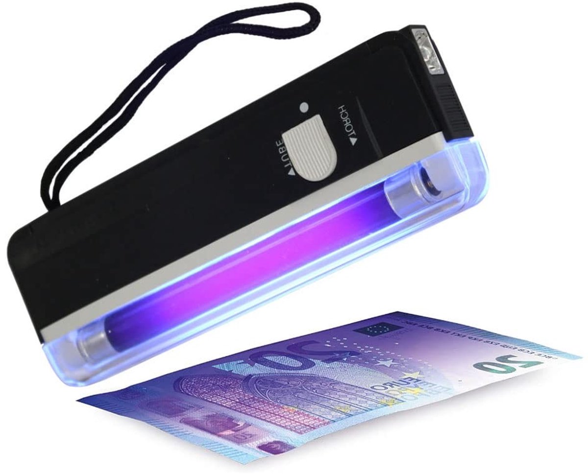 Dailygoods - Dailygoody - Draagbare Violette Valutadetectie - Bill Checker Tester - Compact en Lichtgewicht - Ultraviolet Licht - Geschikt voor Winkels en Restaura