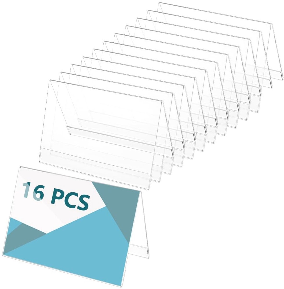 Dailygoods- Naamtenthouder 16 Stuks - Bureaunaamplaatje 150 × 82 mm