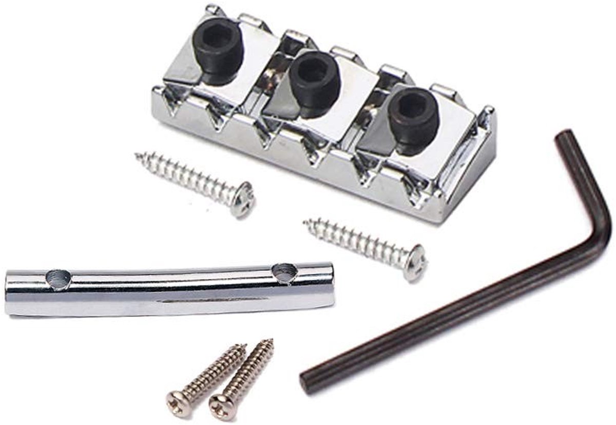 Dailygoods - Dailygoody - Locking Nut - String Tension Bars - Versterkt je tremolo-systeem - Chroom - Snaarhouders voor optimale stabiliteit - Geschikt voor 6