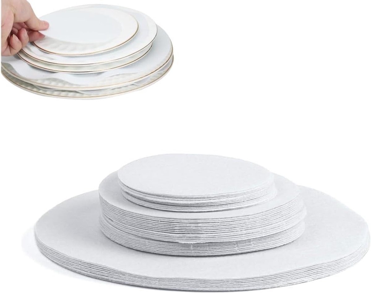 Allecta - Vilt Bordenverdelers - Ronde Bordenbescherming - Pannenbescherming - Grijs - Keuken Benodigdheden