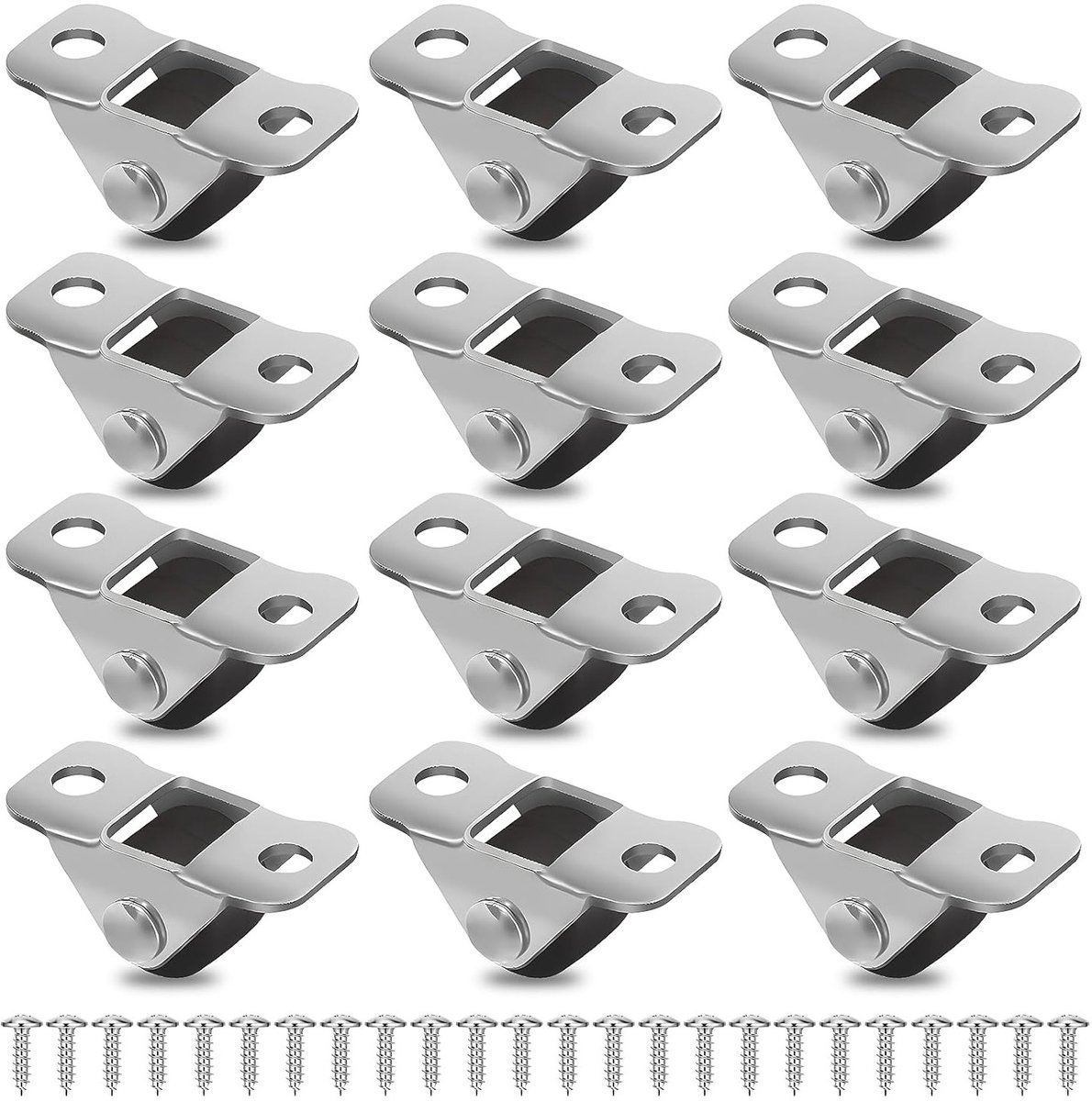 Kleine Rubber Meubels Wielen 12 Stuks 1.2 cm Met Stalen Topplaat Voor Meubels, Apparaten en Klussen