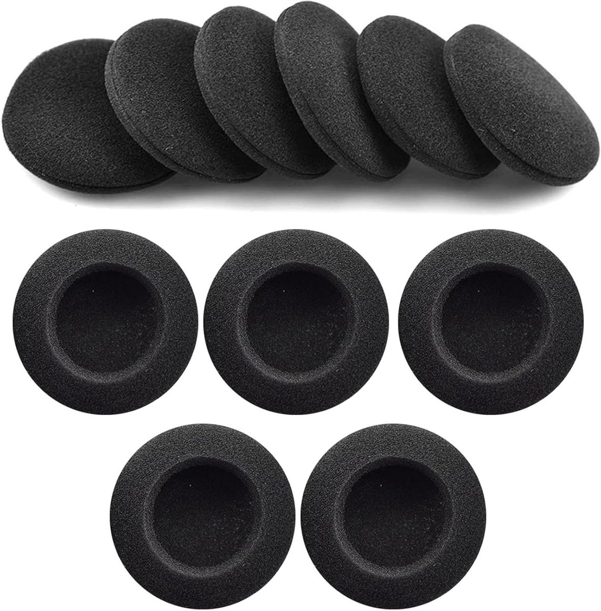 10 Stuks Vervangende Oorkussens, 6cm Schuim Oorkussens voor Hoofdtelefoons, Comfortabele en Duurzame Oorkussens voor Geluidsisolatie